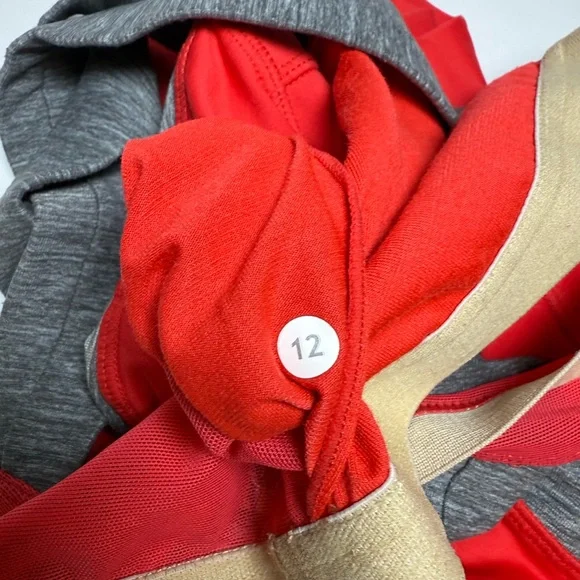 Lululemon Athletica Red and Gray Active Top with Built in Bra Size 12 - Picture 4 of 4